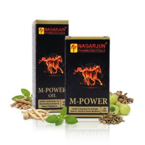 Home 3 M-Power Performance Combo | M-Power Capsule + M-Power Oil | Ayurvedic Male Wellness Support Pack