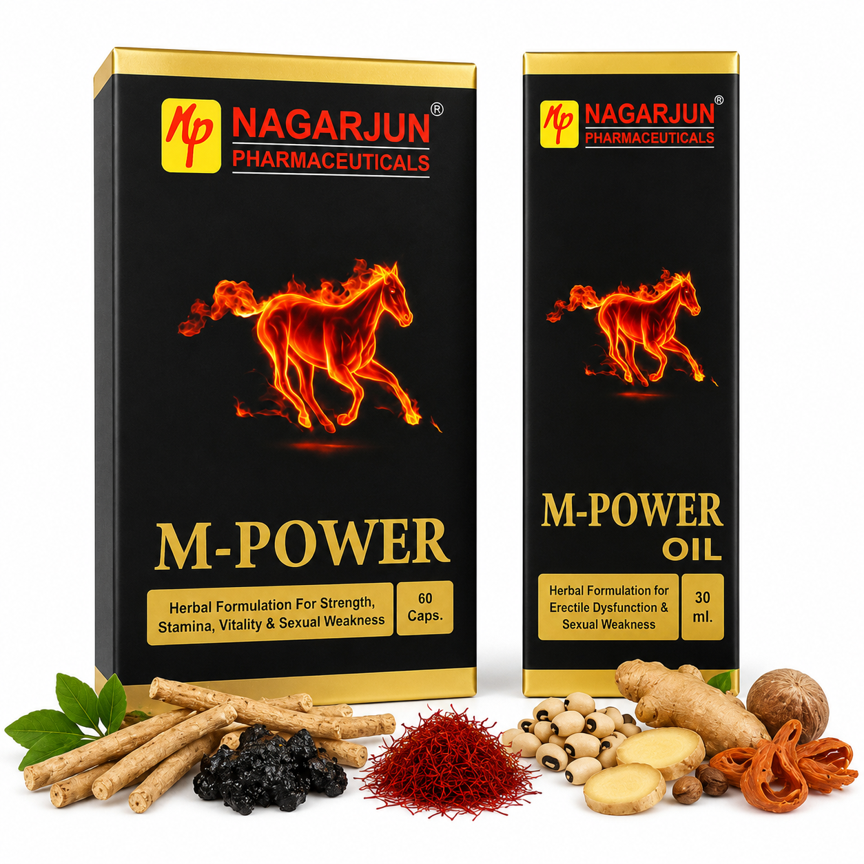 M-Power Performance Combo | M-Power Capsule + M-Power Oil | Ayurvedic Male Wellness Support Pack 2 M-Power Performance Combo | M-Power Capsule + M-Power Oil | Ayurvedic Male Wellness Support Pack - Image 2