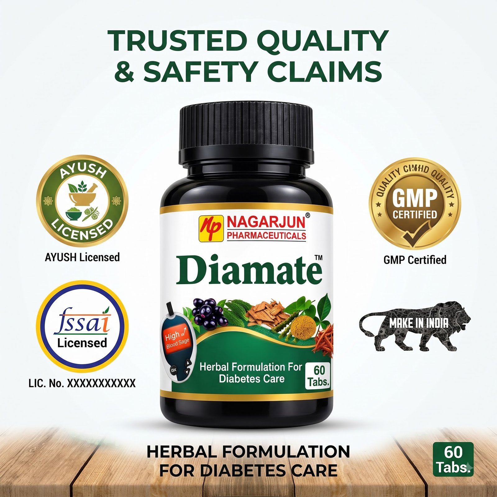 Nagarjun Diamate Tablet – Herbal Formulation for Diabetes Care 4 Nagarjun Diamate Tablet – Herbal Formulation for Diabetes Care - Image 4