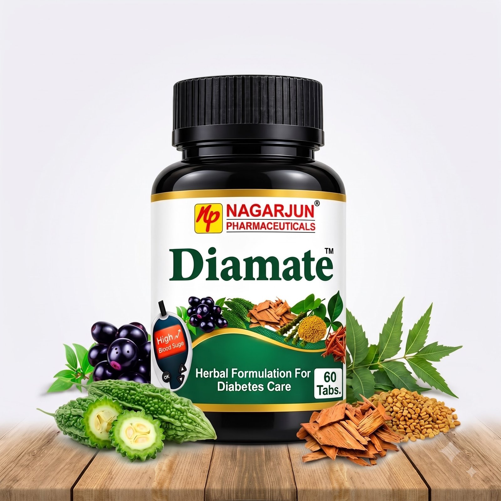 Nagarjun Diamate Tablet – Herbal Formulation for Diabetes Care 1 Diamate tablet
